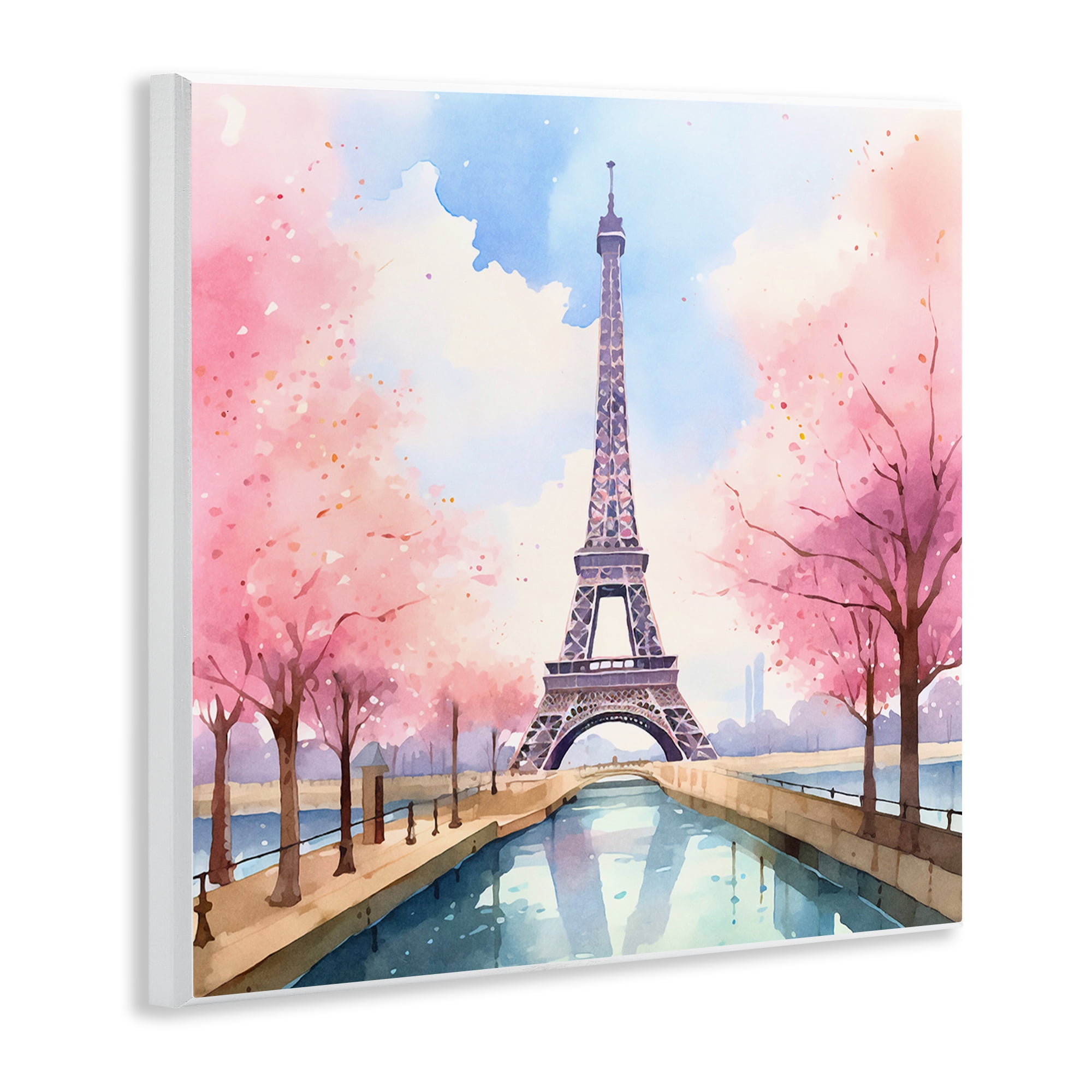 Stupell Industries Paris Rendezvous Scene Town & City Painting Unframed Art Print Wall Art, 12 x 12