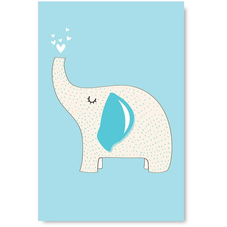 Awkward Styles Elephant Canvas Art Kids Room Wall Art Nursery Room