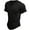 Black, variant on Men's Round Neck Short Sleeve Henley Shirt Casual Sports Top - Polyester (S-XXL)