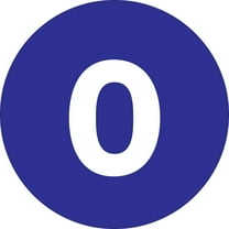 Tape Logic Number Labels "0" 1" Circle Dark Blue 500/Roll DL6750