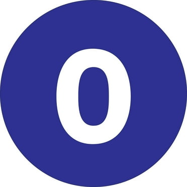 Tape Logic Number Labels "0" 1" Circle Dark Blue 500/Roll DL6750