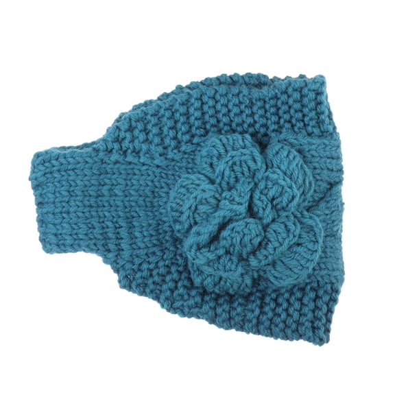 STRANDCHIC 1Pc Handmade Knitted Headband Blue Warm Hair Accessory for Daily Wear
