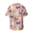 thumbnail image 2 of Wukai Funny Chicken Men's Casual Short-Sleeve Button Down Shirt - Lightweight Summer Dress Shirt for Daily Wear-Small, 2 of 7