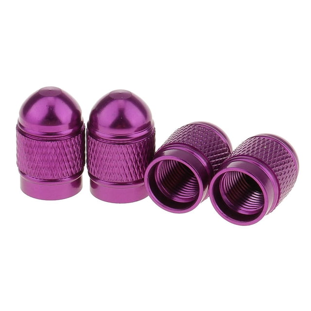 4 válvulas/cubiertas de llanta de aluminio estilo chip, color verde Púrpura