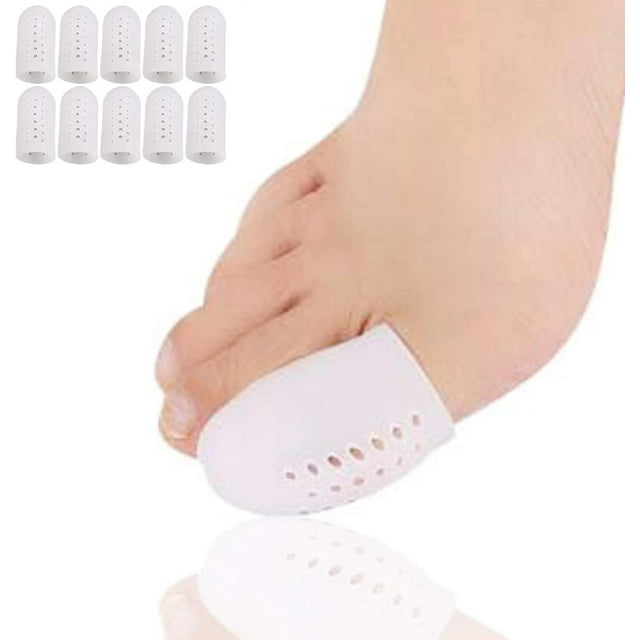 NOGIS Big Toe Caps 10 Pieces - Breathable Gel Toe Protector, Great to ...