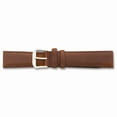 thumbnail image 1 of 14mm Havana Smooth Leather Silver-tone Buckle Watch Band 6.75", 1 of 2