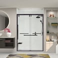 thumbnail image 3 of Transolid EBPT608010C-R-BN 80" High X 60" Wide Bypass Frameless Shower Door - Nickel, 3 of 7