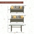 thumbnail image 5 of Amelia 3-Piece Outdoor Conversation Set with Deep Seating Sectional and Chow Table, Gray, 5 of 13