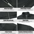thumbnail image 6 of QPNGRP Men's Lightweight Jacket Casual Jacket Waffle Knitted Black Jacket Coat 3XL, 6 of 8
