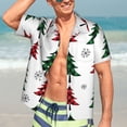 thumbnail image 5 of Picia Buffalo Plaid Christmas Trees Gentle Cotton Regular Fit Short Sleeve Casual Hawaiian Shirt for Men-3X-Large, 5 of 9