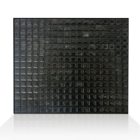 Smart Tiles 11.55 in x 9.64 in Peel and Stick Self-Adhesive Mosaic Backsplash Wall Tile-Minimo Nero