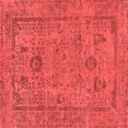 thumbnail image 1 of Ahgly Company Indoor Square Oriental Red Industrial Area Rugs, 3' Square, 1 of 4