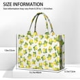 thumbnail image 3 of Large Capacity Tote Bag,Yellow Lemon Fruit Flowers White Pattern Handbag Fashion Luxury Tote Bag,15.7"x13"x 5.1" Inches,Laptop Compatible, 3 of 6
