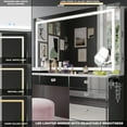 thumbnail image 4 of Boahaus Zoe Vanity Set with LED Mirror, Bluetooth Speakers & Large Storage, Mirrored, 4 of 4