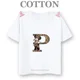 thumbnail image 3 of Camiseta de algodón con el alfabeto de Disney Mickey de la A a la Z, moda de verano para niños y niños, camisetas informales de cuello redondo y manga corta, 3 of 5