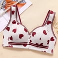 thumbnail image 3 of Blmnix No Underwire Women Bras Cotton Bras Racerback Bras Bralettes Red Comfortable Bras for Women,44, 3 of 8