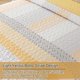 thumbnail image 5 of Juego de colcha WONGS BEDDING, edredón amarillo, tamaño doble, con rayas bohemias, 5 of 9