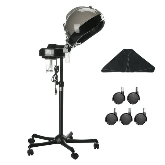 VEVOR Ionic Hair Steamer with Dual Modes, 11.81-inch Hooded, Adjustable Stand & Timer, 5-Wheel Base (2 Lockable) for Enhanced Hair Conditioning at Home or Salon