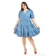 thumbnail image 5 of Vestido de mezclilla con botones Roman Fashion /Tallas Extras, 3831 (Mezclilla medio) azul 38, 5 of 5