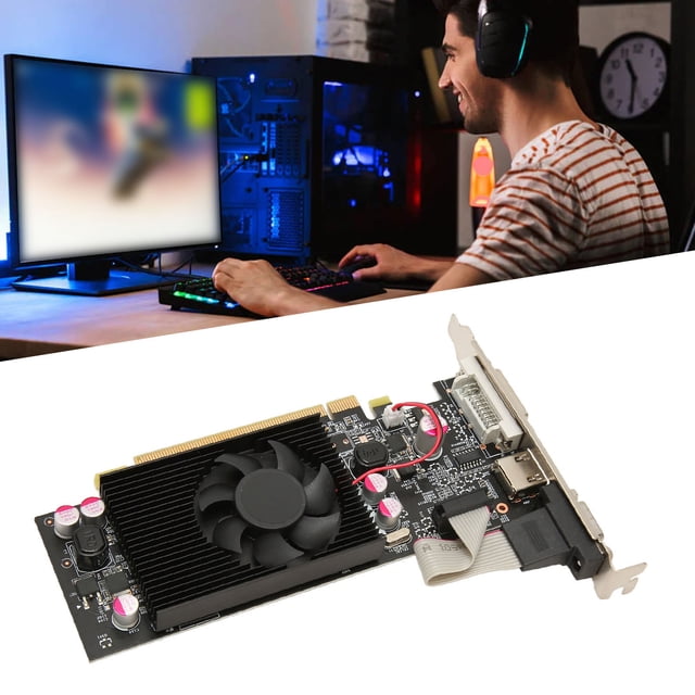 Tarjeta GPU De Escritorio, Tarjeta Gráfica De Escritorio PCI Express 2.0 De 1 GB Para Computadora