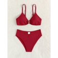 thumbnail image 4 of Elegant Solid 2PCS Bathing Suits For Girls, Sling Top + Brief Swimwear For Pool Beach Holidays Summer Gift, 4 of 5