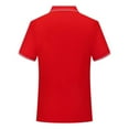 thumbnail image 4 of Mens Casual Polo Shirts Classic Short Sleeve Golf Shirt Fashion Button Cotton Top with Pocket Red L, 4 of 4