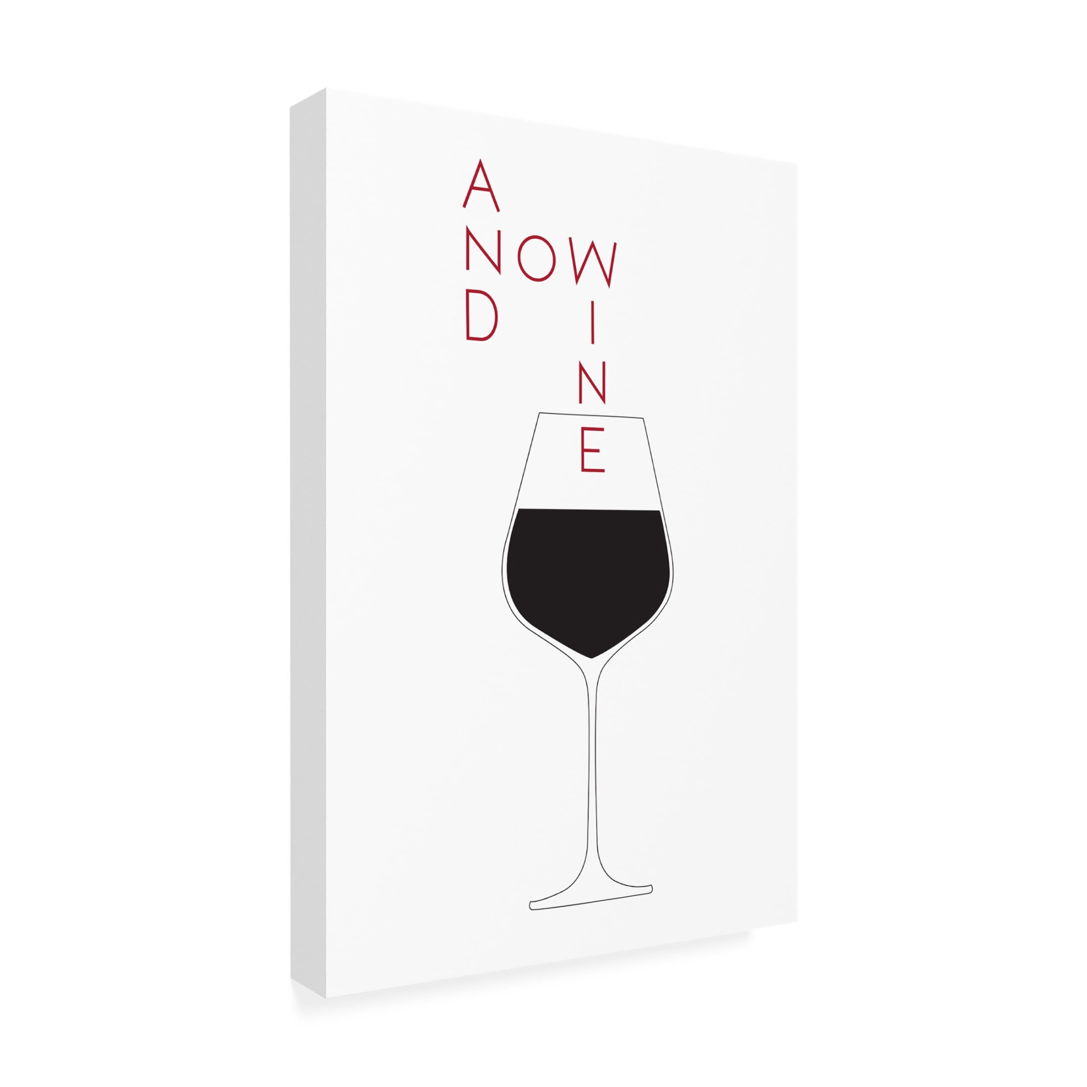 Canvas Wall Art - Pictufy Studio Ii 'And Now Wine' Wall Art for Living Room, Bedroom, or Office Décor by Trademark Fine Art - 22 x 32 Inches