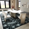thumbnail image 2 of Rugs For Bedroom Living Room Rug, Modern Area Rugs 5x7 Non-Slip Washable, Chenille Printed Vintage Rugs For Bedroom Dinning Room Office,Black And White, 2 of 11