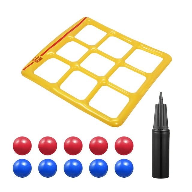 Jindong Pool Toys Games Set Tac Toe Inflatable Pool Toy with 10 for Adults Teens Kids 210 Players