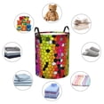 thumbnail image 6 of Easygdp Colorful Tie Dye Stained Glass 1 Large Dirty Clothes Hamper, Lightweight Storage Basket, Household Laundry Bag with Handle - Small, 6 of 8
