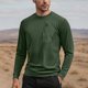 thumbnail image 1 of pstuiky camisa de manga larga para hombre, Camiseta básica de cuello redondo y manga larga de color liso para hombre Tops de hombre l, 1 of 5