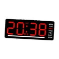 thumbnail image 2 of Reloj digital de regalo con fecha, día de la semana, fácil de leer, con 2 alarmas, reloj de pared Número rojo, 2 of 9