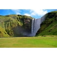 thumbnail image 2 of ABPHOTO 7x5ft Photography Backdrop Skogarfoss Waterfall Iceland Nature Landscape Blue Sky White Clouds Green Grass Lawn Spring Travel Photo Background Backdrops, 2 of 4