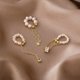 thumbnail image 4 of Pendientes con clip para la oreja con borlas de perlas de agua dulce y diseño de estilo, con temperamento de hada, uso versátil, 4 of 6