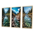 thumbnail image 3 of Designart "Yosemite National Park, California USA s Natural Wonderland" Landscapes Framed Wall Art Set Of 3 - Turquoise Usa Frame Canvas Set For Living Room Decor, 3 of 7