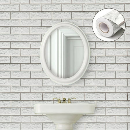 10m 3d brick gray wallpaper film wall sticker roll vinyl mural