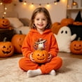 thumbnail image 6 of Grblisyd Kids Soft Flannel Onesie Sleepwear Hooded Full Body Halloween Sleep Jumpsuit Cute Ghost Print Loungewear for Boys Girls, 6 of 7