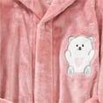 thumbnail image 5 of LYMAYTER Hooded Bathrobe for Boys Girls Soft Coral Pajamas Toddler Kids Unisex Dressing Robe 1-12Y, 5 of 7