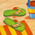 thumbnail image 2 of Paul Brent 26x26 Gallery Wrapped Canvas Wall Art Titled - Green Flip Flops, 2 of 4