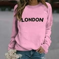 thumbnail image 2 of Women's Fashionable Letter Printed Round Neck Long Sleeved Casual Sports Sweatshirt (1), 2 of 2