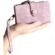 thumbnail image 4 of Womens Small Bifold Leather Wallets Rfid Ladies Wristlet with Card slots id window Zipper Coin Purse---Pink, 4 of 5
