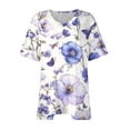 thumbnail image 4 of Pisexur Printemps Tops for Women 2025 Women Mode Été Imprimé Régulier Women Manches Courtes Col Rond Womens Tops Multicolore,3TG, 4 of 7