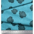 thumbnail image 2 of Soimoi Poly Georgette Fabric Leaves & Floral Artistic Printed Fabric 1 Yard 52 Inch Wide, 2 of 3