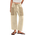 thumbnail image 4 of Women Baggy Barrel Sweatpants Casual Drawstring Wide Leg Pants Lounge Cargo Trousers with Pockets, 4 of 7