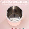 thumbnail image 6 of Nsxcdh Traveling Breakfast Cup with Spoon 500ml Microwave Safe Sealing Handle Stainless Steel Liner 6.29x2.75in Portable Soup Oatmeal Water Mug Student Christmas Gifts for Grandkids, 6 of 9