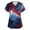 WhiteA&01^0302J, variant on Trgacdwlo S-5XL 4th of July Scrub Tops Plus Size Stars Stripe Print Womens Work Shirts V Neck Short Sleeve Nursing Uniform with Pocket