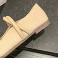 thumbnail image 5 of Lovskoo 2024 Women's Ballet Flat Shoes Dress Shoes Slip On Round Toe Soybean Soft Bottom Card Buckle Gentle Flat Elegant Shallow Mouth Single Soft Bottom Non-Slip Flat Shoes Khaki, 5 of 8