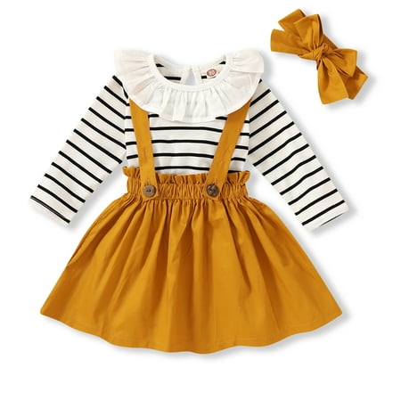 

Younger Tree Toddler Baby Girl Fall Winter Long Sleeve Dresses Clothes Outfits for 6-12 Months