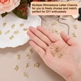 thumbnail image 4 of Uxcell 8 Pack 0.1" Encanto de letra de strass completo para pulseras/diademas DIY Dorado, 4 of 6