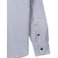 thumbnail image 4 of Ma Croix Mens Long Sleeve Denim Shirt Slim Fit with Pocket, 4 of 4